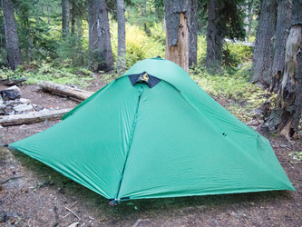 Our second camp by the trail on the south slopes of Carru.