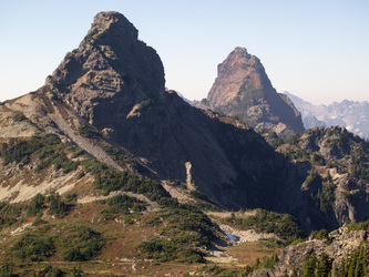 Huckleberry Mountain and Mount Thomson.