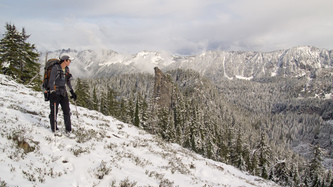 The ridge between Camp Robber Valley and the West Fork Foss in the distance.