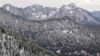 Treen Peak and Mount Garfield from Little Bulger.