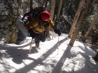 Ascending the south slopes of Neiderprum.