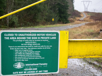 I parked on the shoulder of Highway 18 at the gate on Road 35900, near the Tiger Summit trail head.