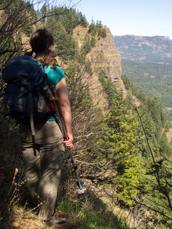 Looking back on the viewpoint.