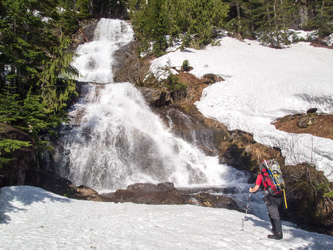 Waterfall on the Devils Lake creek around 3,600'.