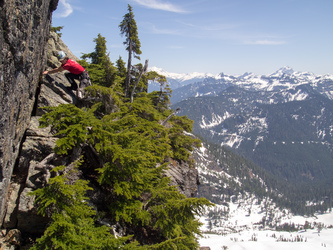 We brought a rope so we could rap from this ledge.