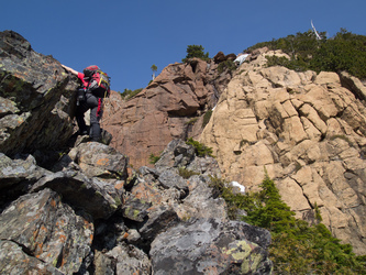 On Devils Thumb's SW ridge.