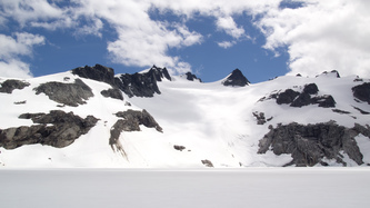 Mount Daniel over Pea Soup Lake