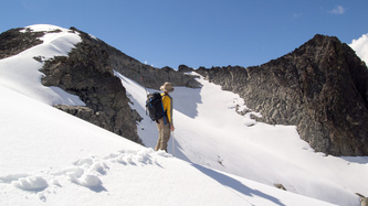 The dip on the top of Dip Top Peak.