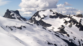 Looking back on Dip Top Peak and Lynch Peak.