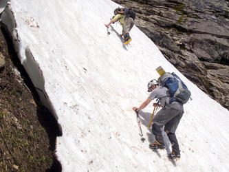 Dropping down from the ridge into the Colonial Creek basin.