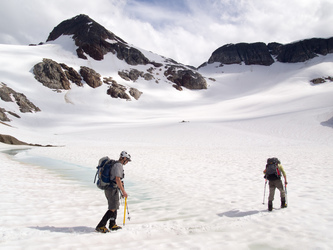 Leaving camp for an evening scramble.