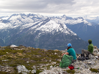 Looking towards the Pickets from the summit of Pyramid Peak.