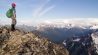 On the summit of Colonial Peak.