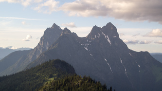 Hozomeen Mountain from the summit of Desolation Peak.