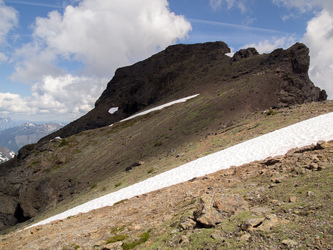 The summit of Crater Mountain.