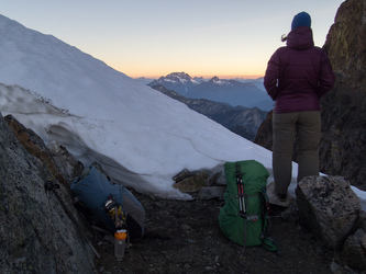 One last look at the views before we leave our bivy spot.