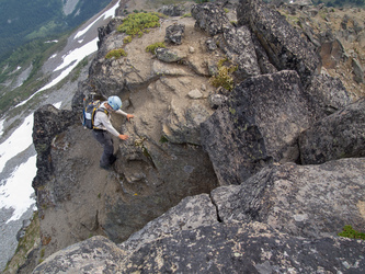 A bit of crummy scrambling near the top of Cloudy.