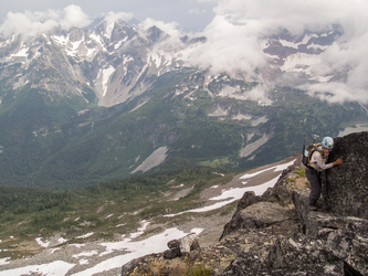 On the summit of Cloudy Peak.