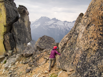 At the 7,040' col on Saddle Bow Mountain.