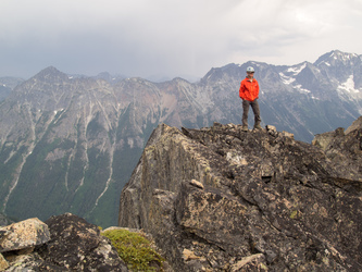 On the summit of Saddle Bow Mountain.