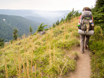 Descending Yocum Ridge