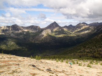 Cathedral Peak from the slopes of Apex Mtn.