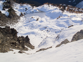 Looking down on Lake Edna.