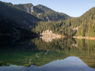 Mount Price over Hester Lake.