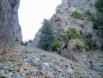 Approaching the end of the canyon.