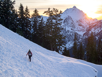 Sunset behind Del Campo Mountain