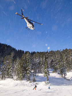 The SAR copter dropped off two rescuers.  The temperatures were in the teens and the wind chill from the helicopter was tremendous.