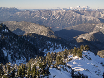 Spada Lake with Three Fingers and Whitehorse in the distance.