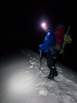 We hiked 2.5 hours in the dark on the way back.