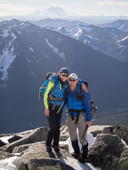 Brian and Andrea on the summit of Granite Mountain.