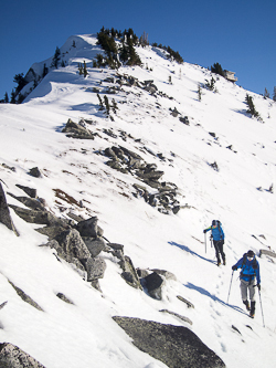 Traversing the ridge between Granite and West Granite.