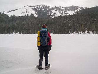 Looking at West Granite Mountain from Olallie Lake.