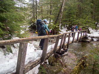 Crossing Barclay Creek.