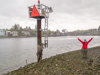 At the mouth of the Lake Washington Ship Canal on the north end of Magnolia.