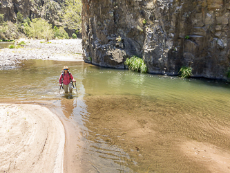 In the Gila River.