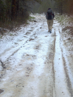 Hail storm in northern New Mexico.