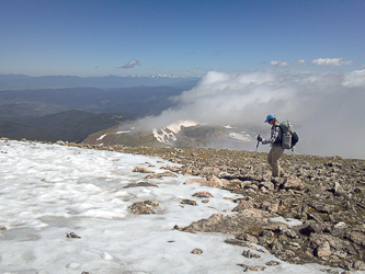 On the summit of James Peak.