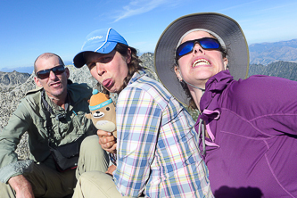 Showing off our good looks on the summit.