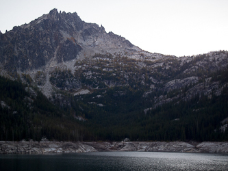 McClellan Peak over upper Snow Lake.