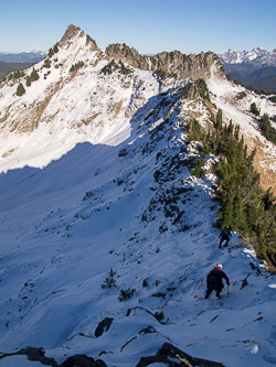 Matt and Tom continued on to the true summit.