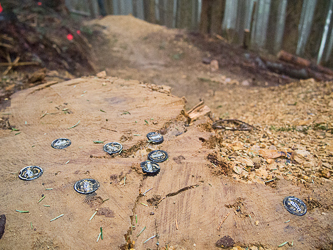 The new trail being built on the SW slopes of Sally's Summit.