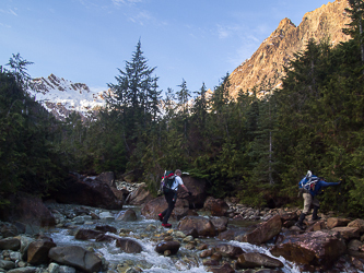 Crossing Green Creek.