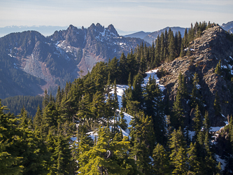 Frozen Mountain over the west summit of Palmer Mountain.