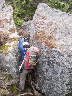 One of many obstacles that Mile High's north ridge presented.