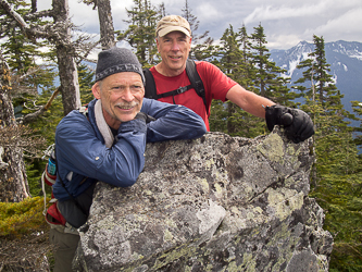 On the summit of Dirtybox Peak.