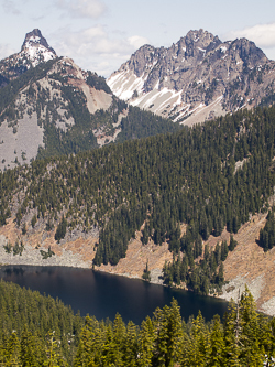 Kaleetan Peak and Chair Peak over Tuscohatchie Lake